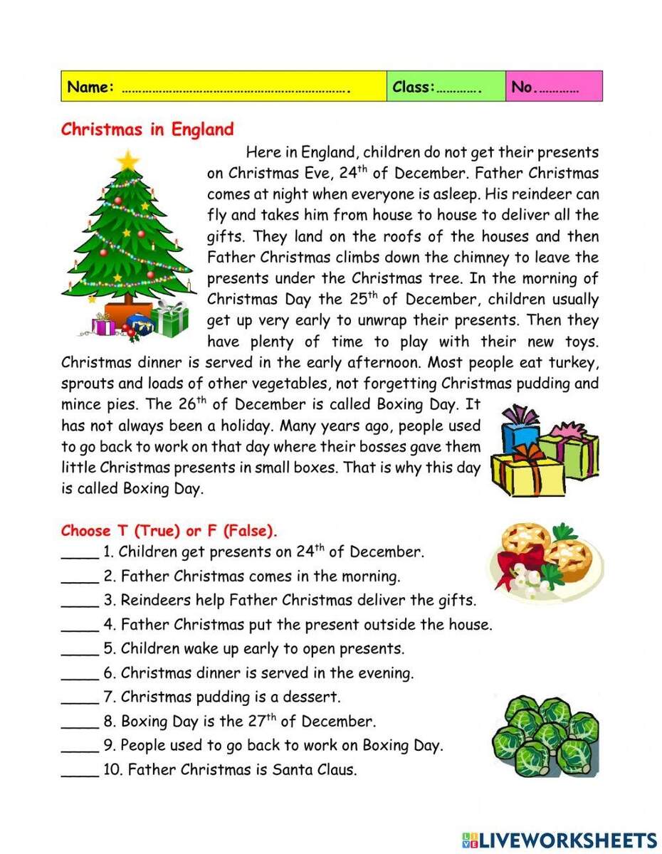 Christmas Reading Comprehension Online Exercise For Worksheets Library Christmas Reading Comprehension Online Exercise For Worksheets Library