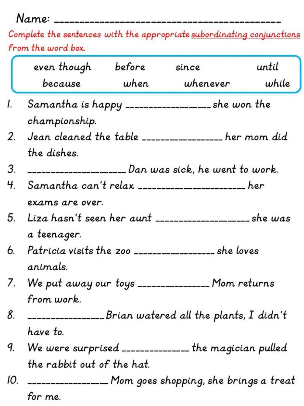 Complex Sentences ThirdGradeTeacher Live Worksheets Library Complex Sentences ThirdGradeTeacher Live Worksheets Library