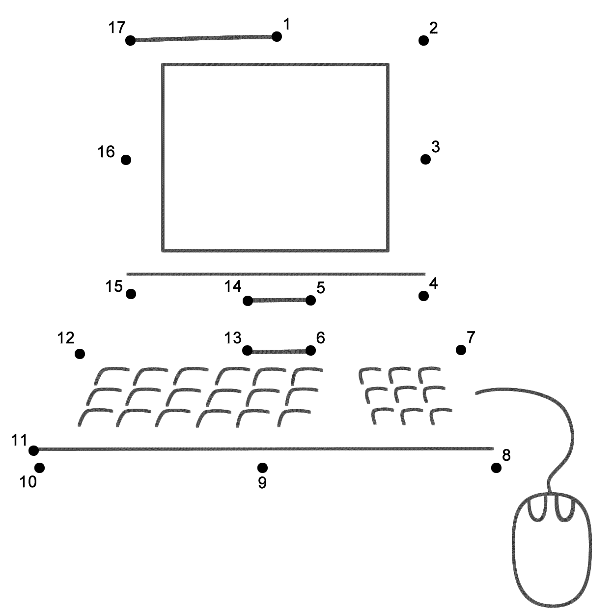 Computer Connect The Dots Count By 1 S Back To School