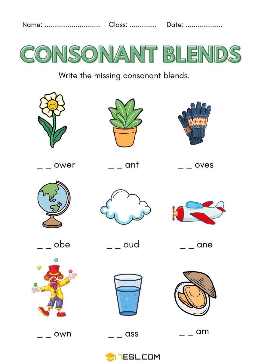 Consonant Worksheets PDF Free Printable Phonics Exercises 7ESL Consonant Worksheets PDF Free Printable Phonics Exercises 7ESL