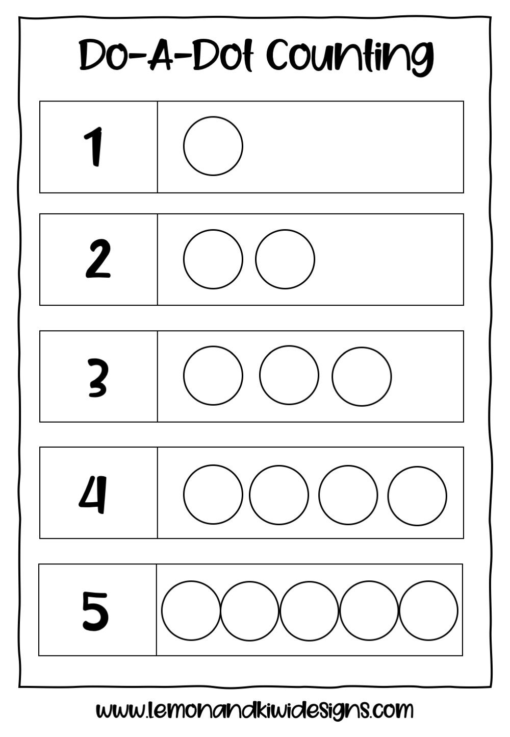 Counting Dots Worksheet Fun And Educational Activities For Kids