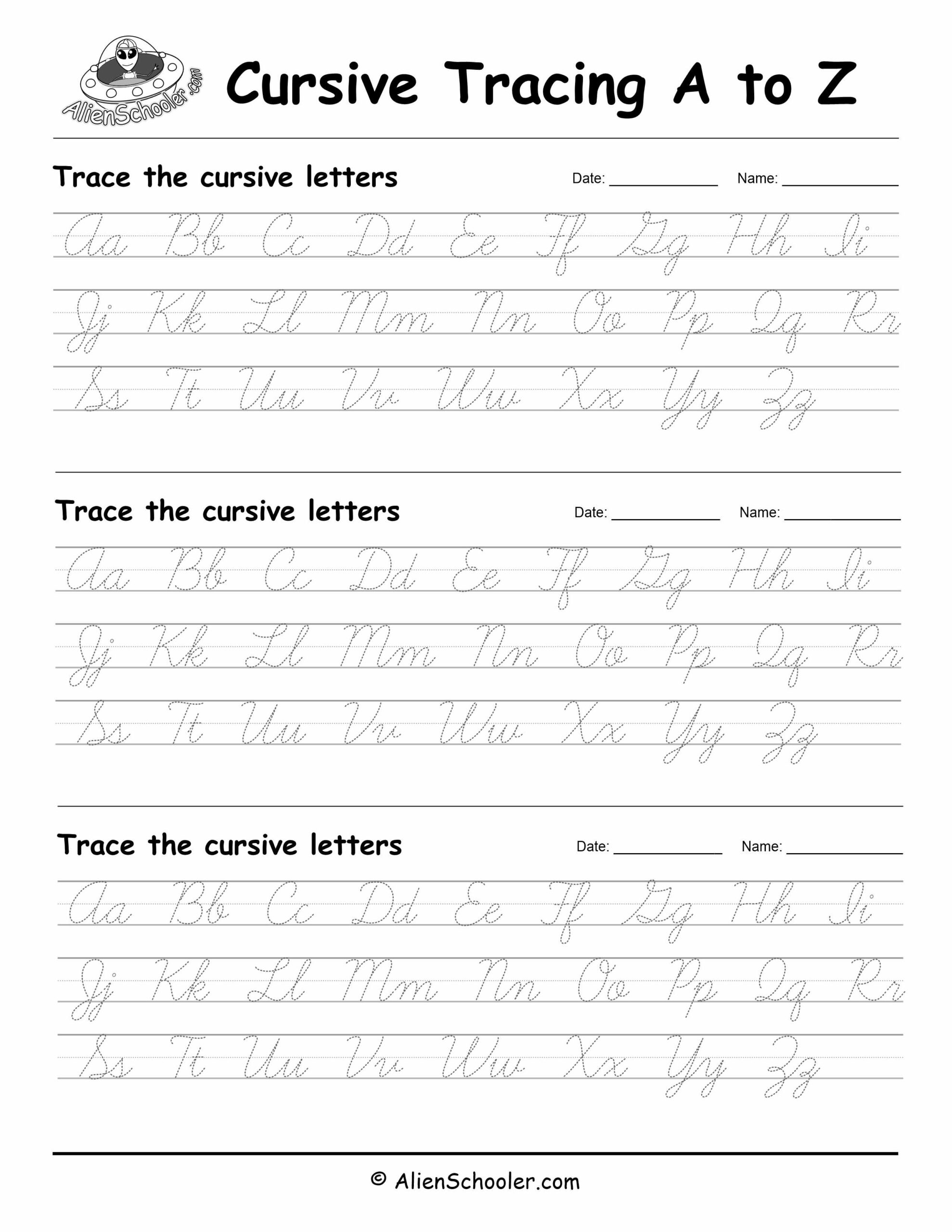 Free Printable Cursive Writing Worksheet Templates Canva