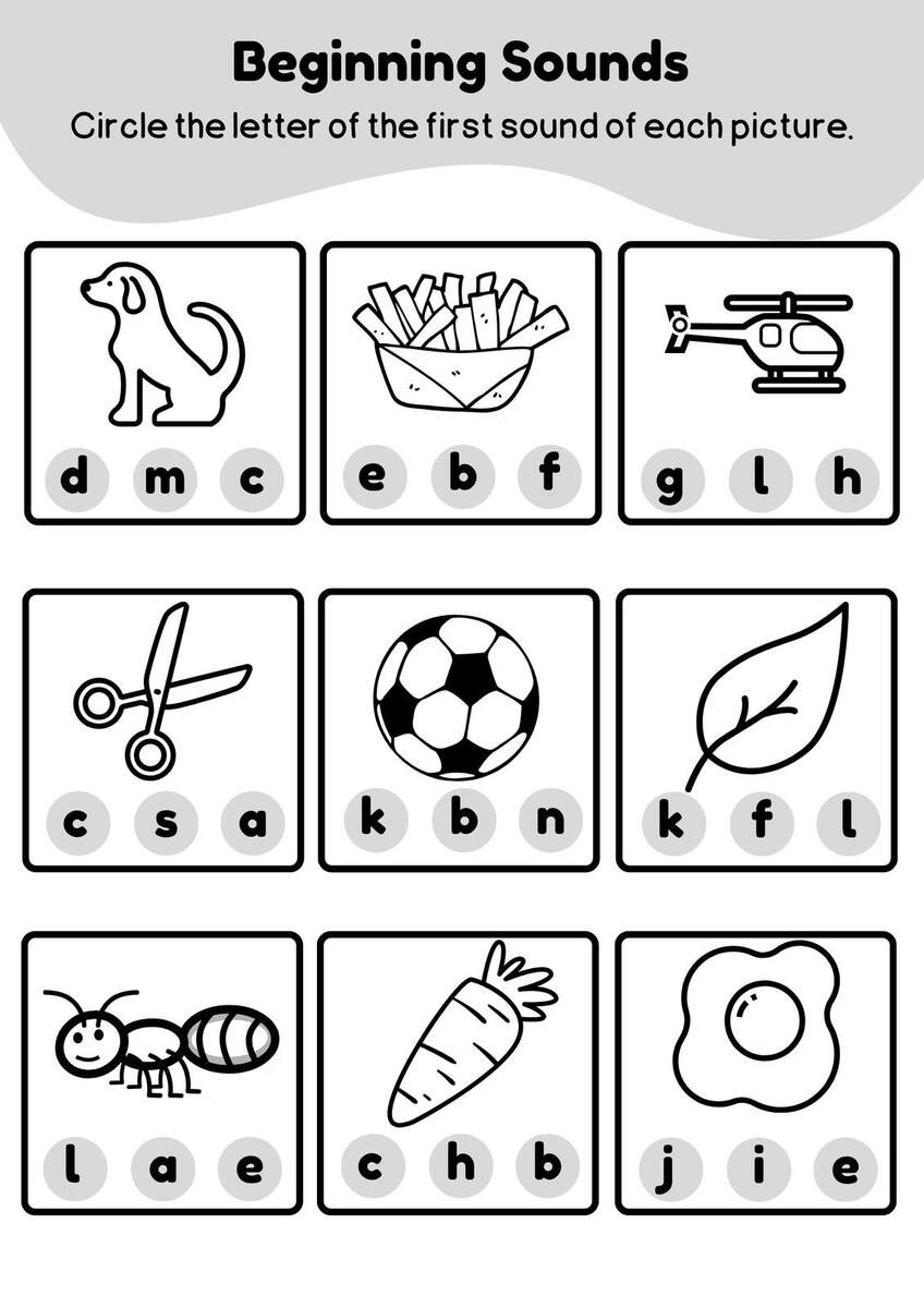 Free Beginning Sounds Worksheets Teach Prints