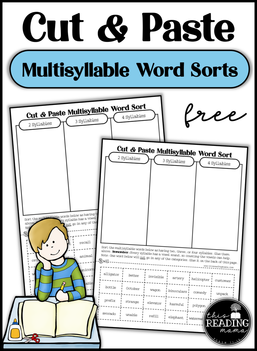 Cut Paste Multisyllable Word Sorts This Reading Mama