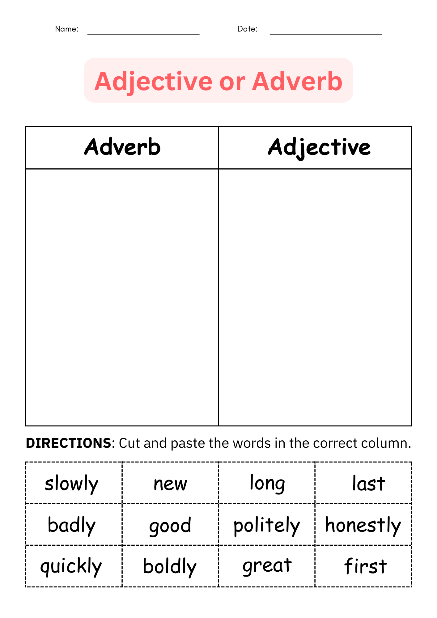 When Adverbs Worksheet Have Fun Teaching