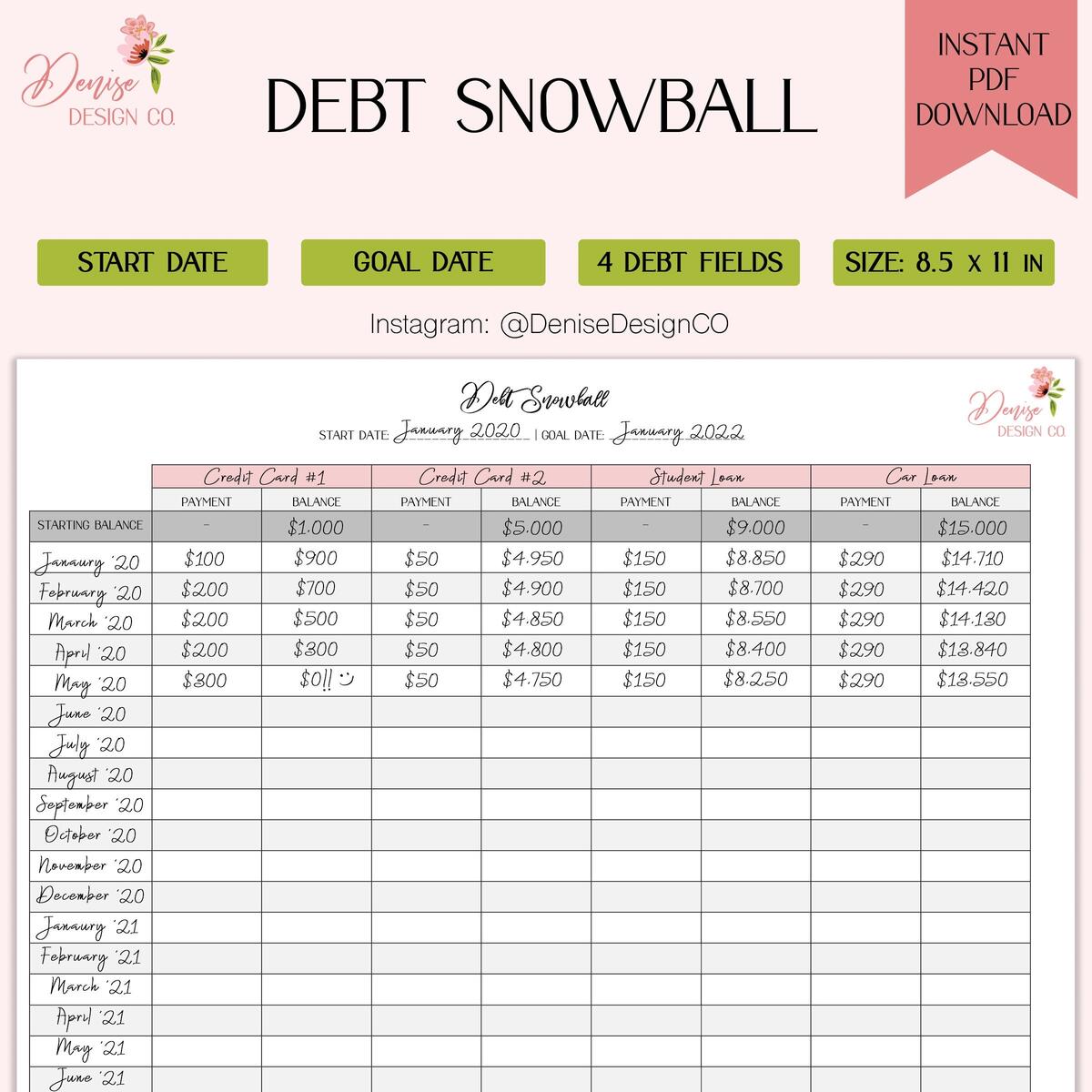 Debt Snowball Printable Sheet Dave Ramsey Inspired Debt Snowball Sheet With Payments Balance Overview Etsy Debt Snowball Printable Sheet Dave Ramsey Inspired Debt Snowball Sheet With Payments Balance Overview Etsy