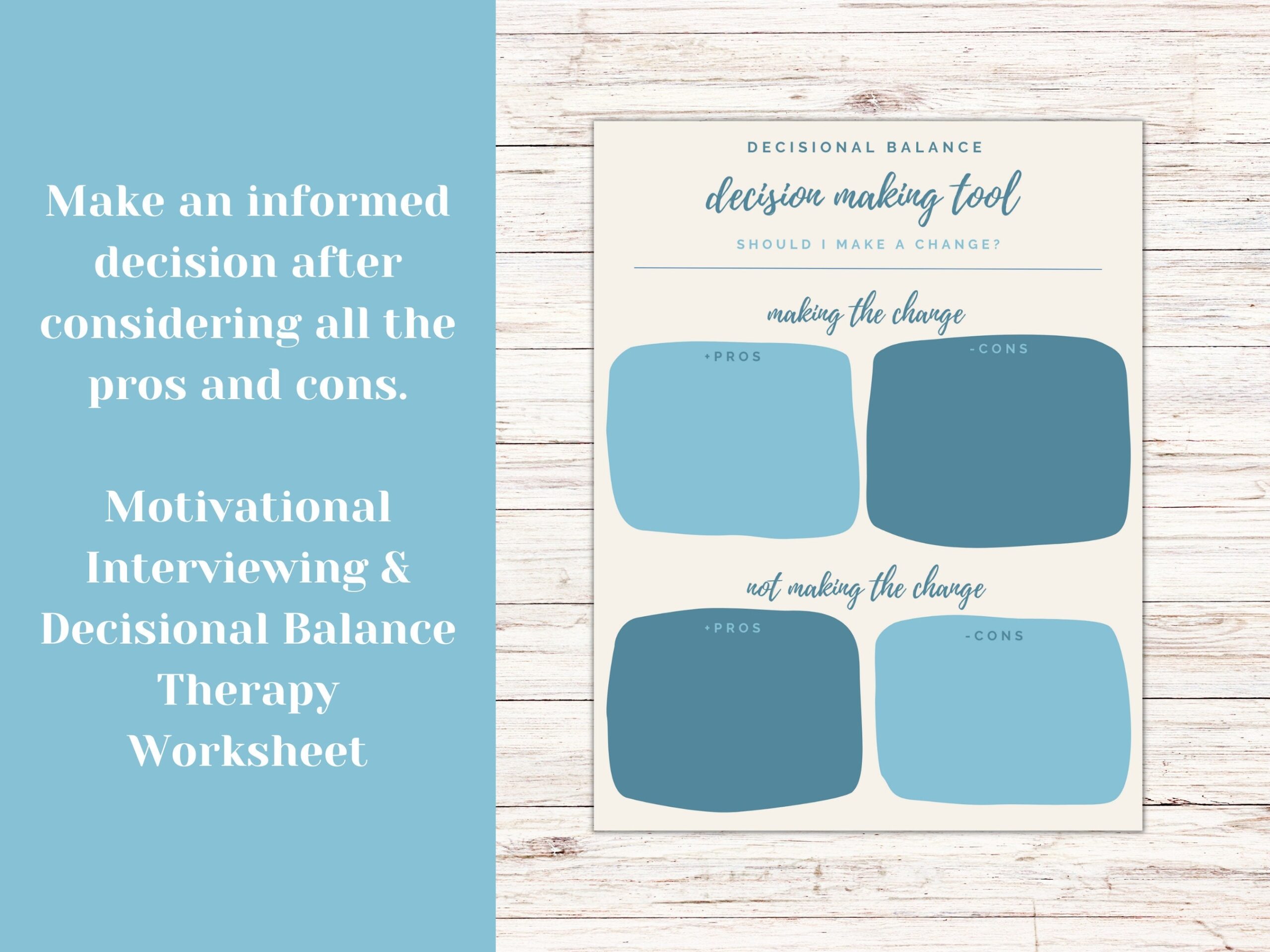 Decision Making Tool Decisional Balance Worksheet Therapy Tool Therapy Worksheet Mental Health Tool Motivational Interviewing Etsy Israel Decision Making Tool Decisional Balance Worksheet Therapy Tool Therapy Worksheet Mental Health Tool Motivational Interviewing Etsy Israel