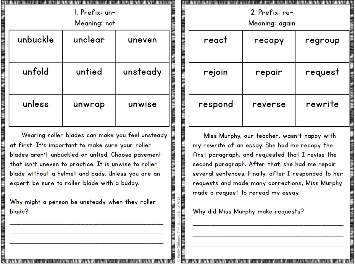 Decodable Passages For Prefixes And Suffixes FREEBIE The Literacy Nest Decodable Passages For Prefixes And Suffixes FREEBIE The Literacy Nest