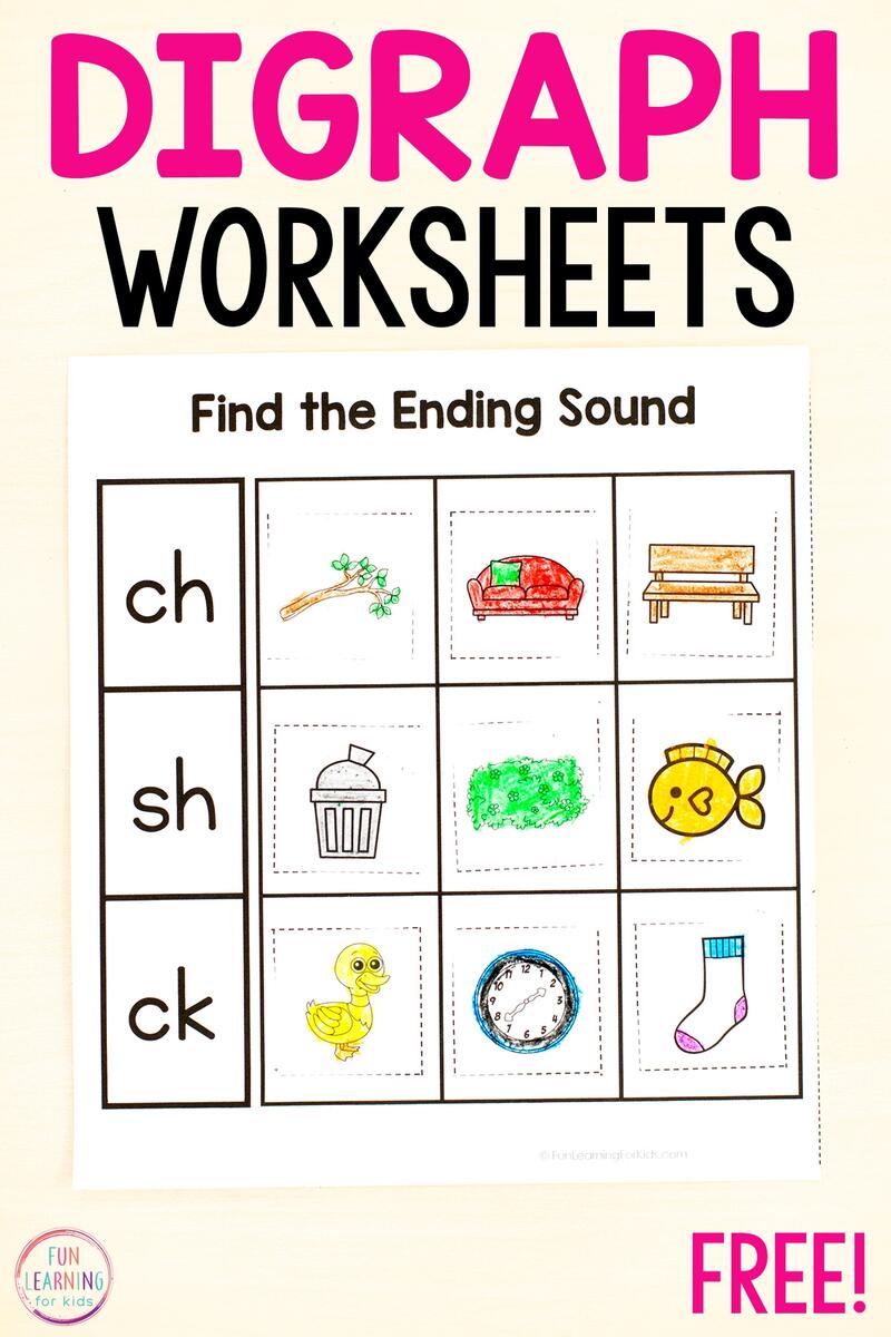 Digraph Sounds Sort Cut Paste Beginning And Ending Digraph Practice Worksheets No Prep Phonics Activities Made By Teachers