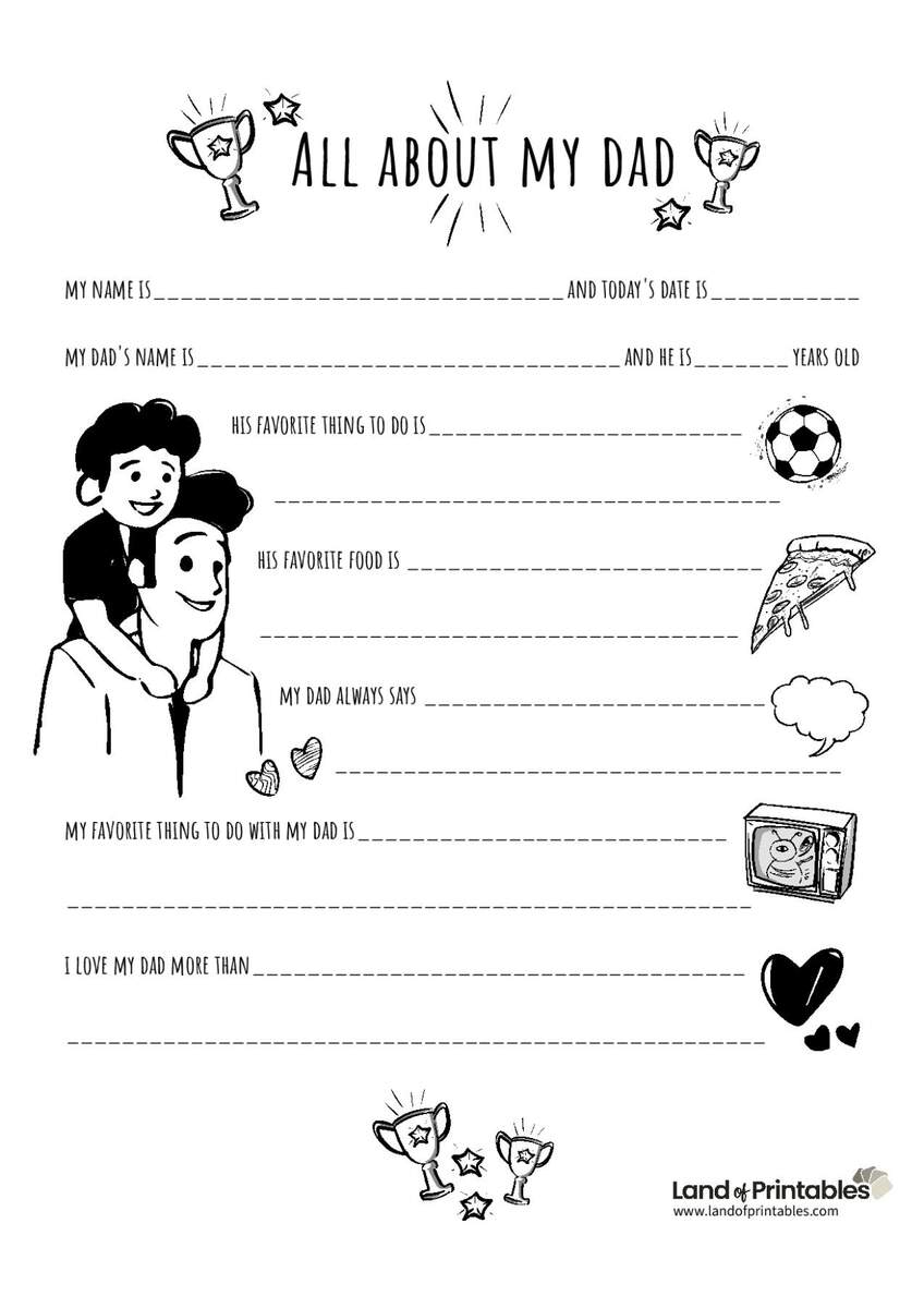 Download Your Free All About My Dad Land Of Printables Download Your Free All About My Dad Land Of Printables