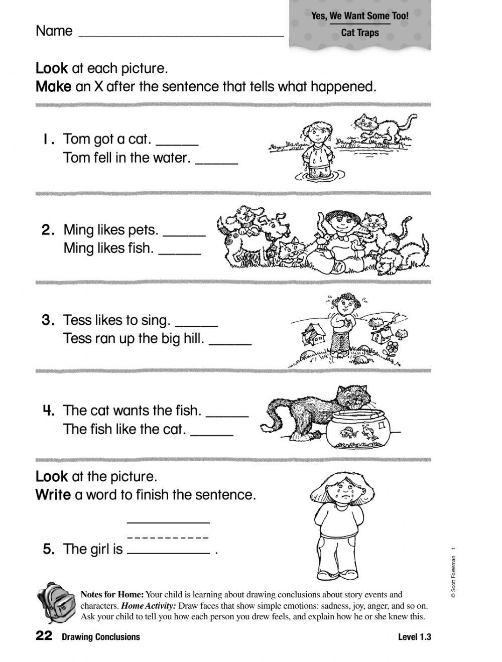 Drawing Conclusions Interactive Worksheet Worksheets Library Reading Worksheets Drawing Conclusions Worksheets