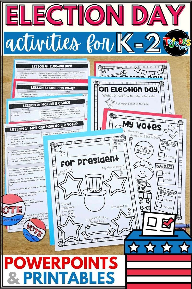 Election Day Activities For The Primary Classroom Tejeda S Tots