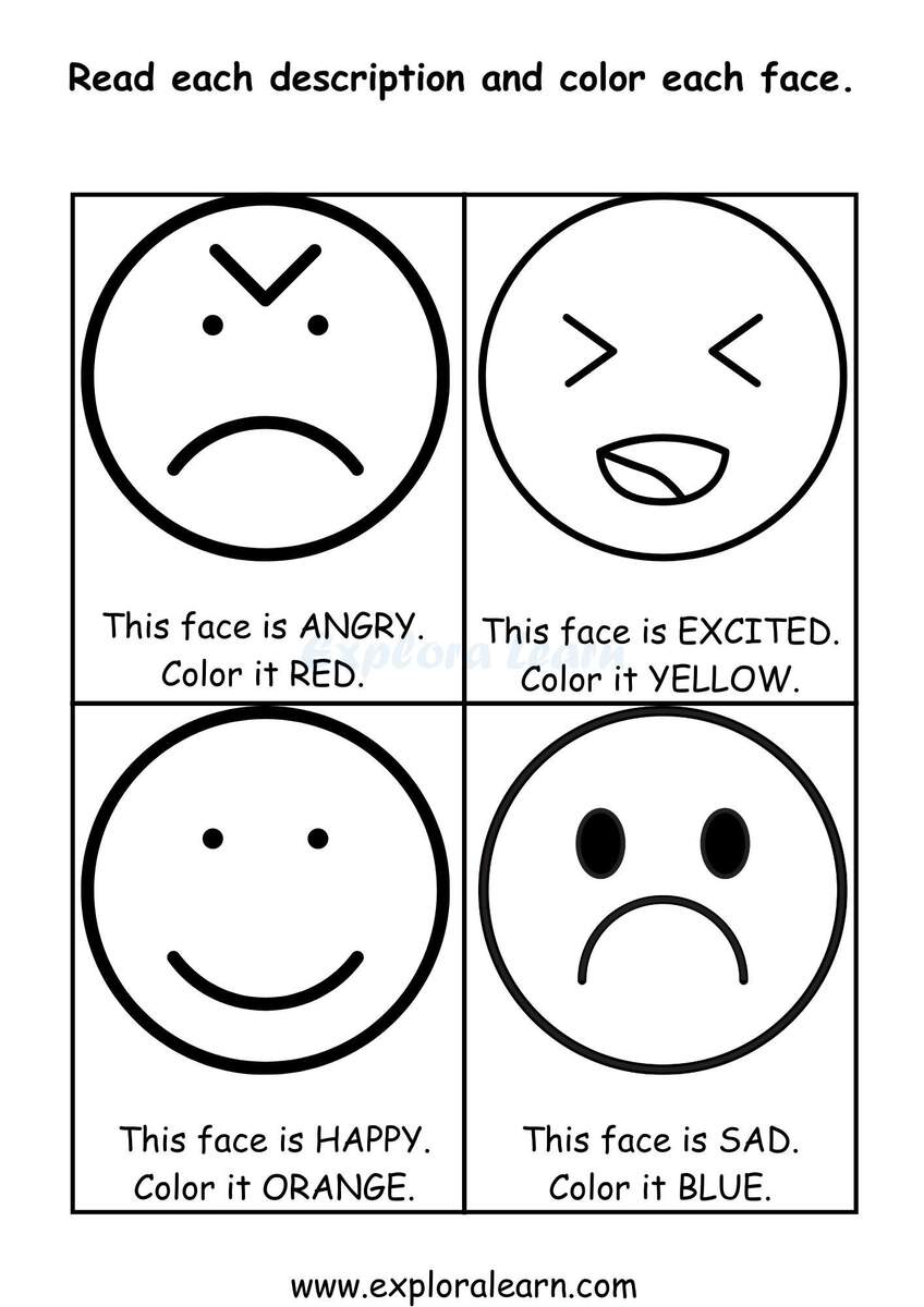 Emotions Worksheets For Preschool And Kindergarten 2 To 6 Years Kids Printable Preschool Feelings And Emotions Worksheets For Preschoolers Made By Teachers