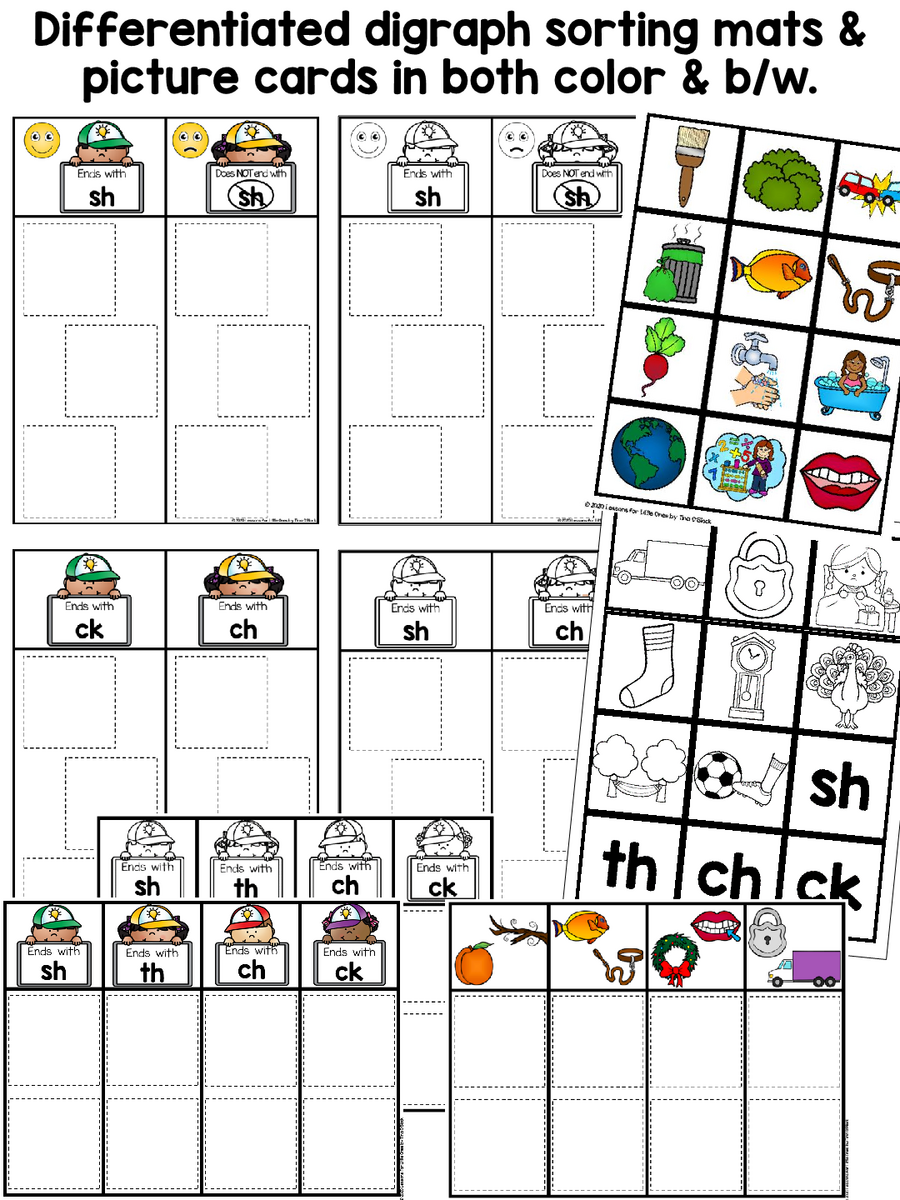 Ending Digraphs Sh Th Ch Ck Activities Sorting Mazes Digraph Hunts Classful