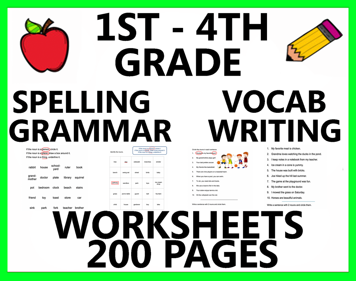 English Vocabulary Spelling Grammar Writing Worksheets Pages Sheets Made By Teachers
