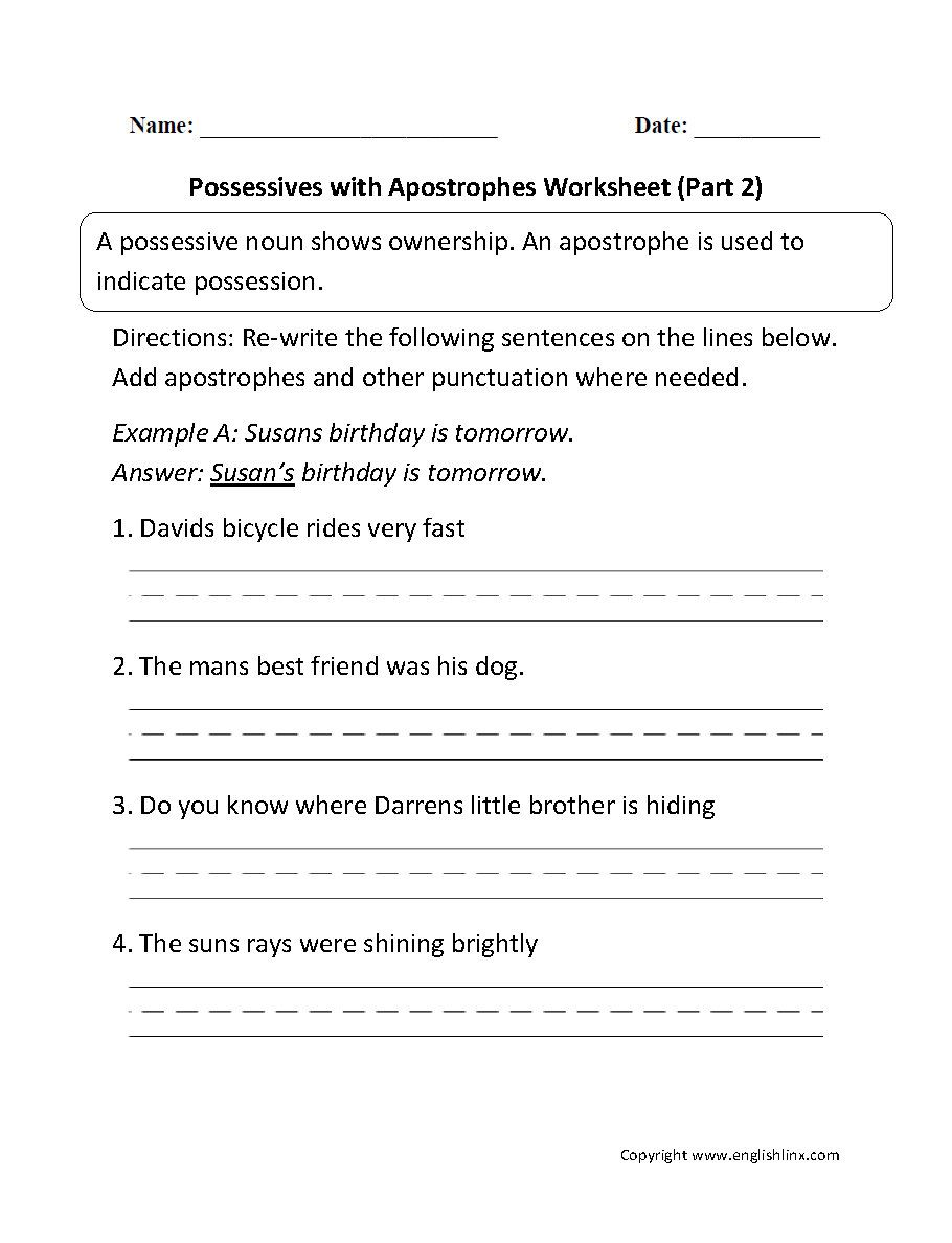 Englishlinx Apostrophes Worksheets Englishlinx Apostrophes Worksheets