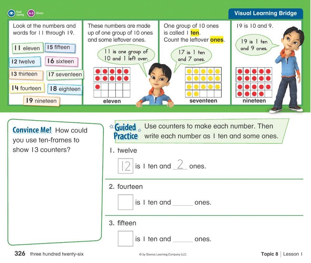 EnVision Math Grade 1 Lesson 8 1 Online Exercise For Live Worksheets Library