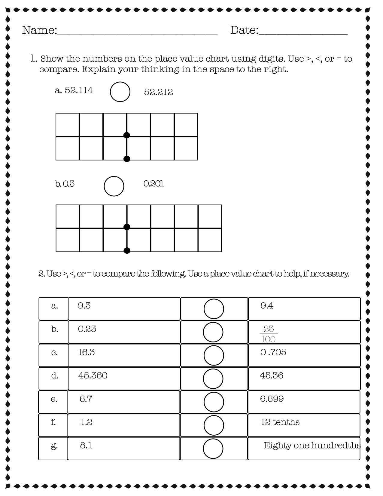 Eureka Math Engage NY Extra Worksheets For 5th Grade Module 4 Etsy