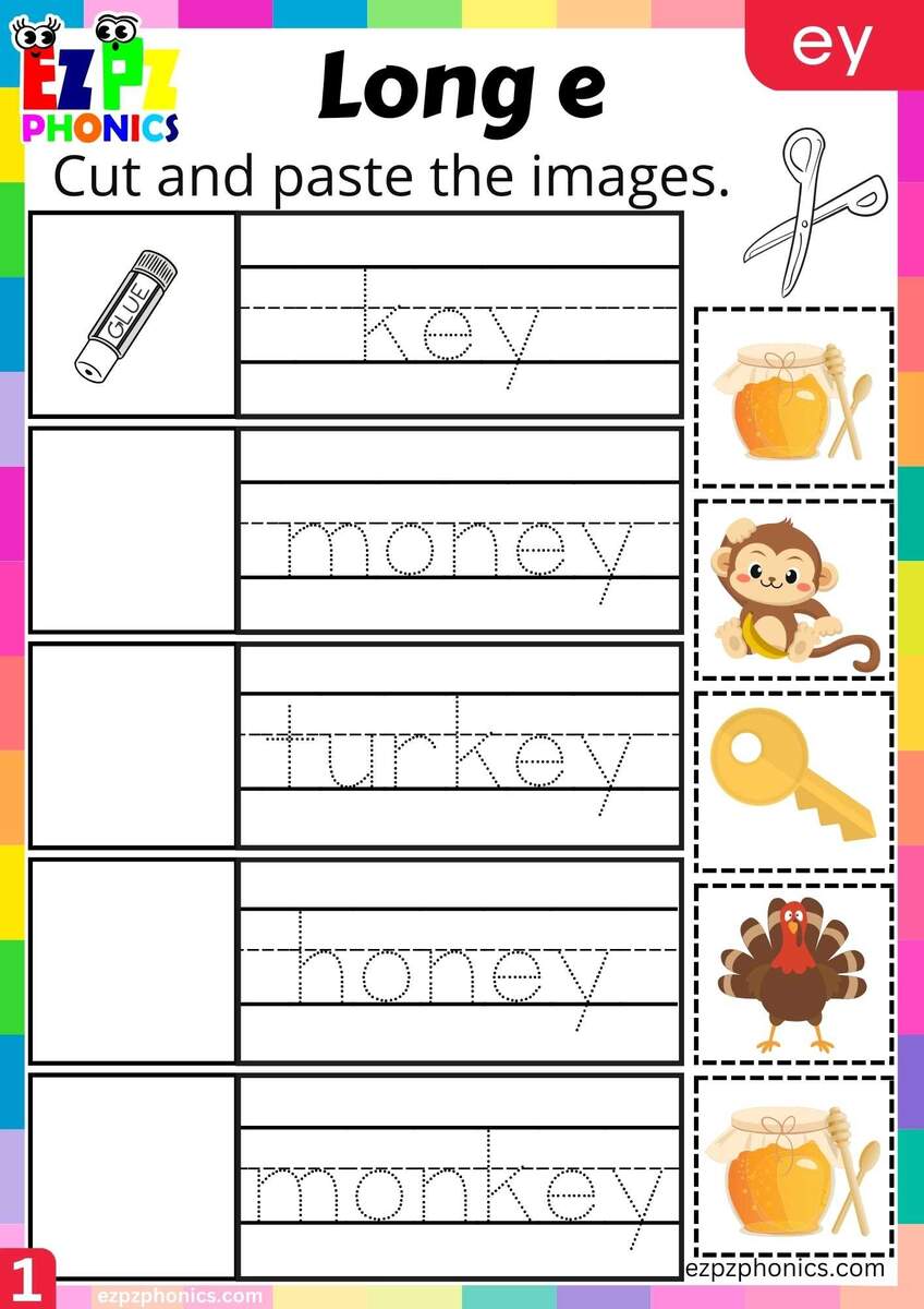 EY Words Words Scramble Long E Phonics Worksheet Ezpzphonics