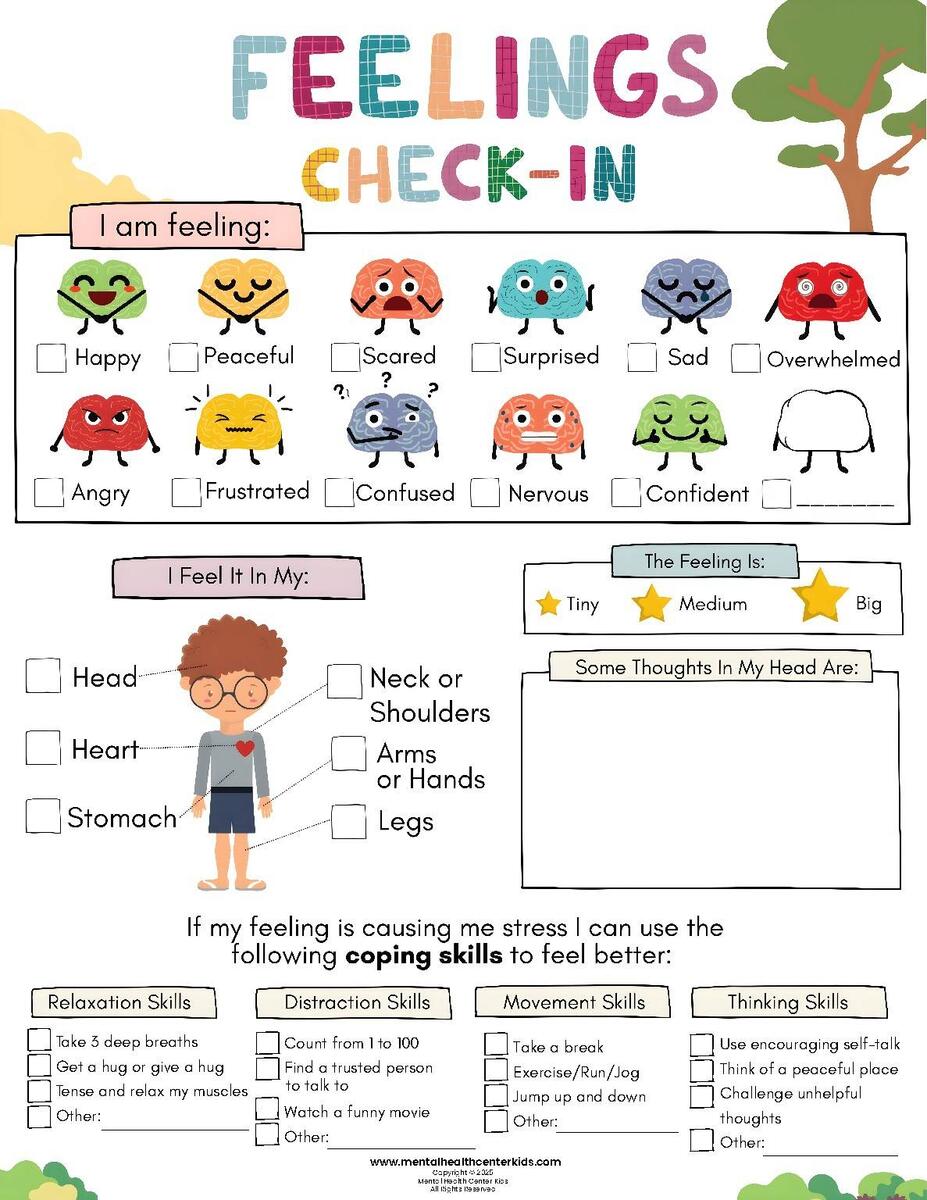 Feelings Check In Emotions Emoji Worksheet Emotions Chart Activity Coping Skills Identifying Feelings And Emotions Worksheets Activities For Social Skills Special Education Made By Teachers
