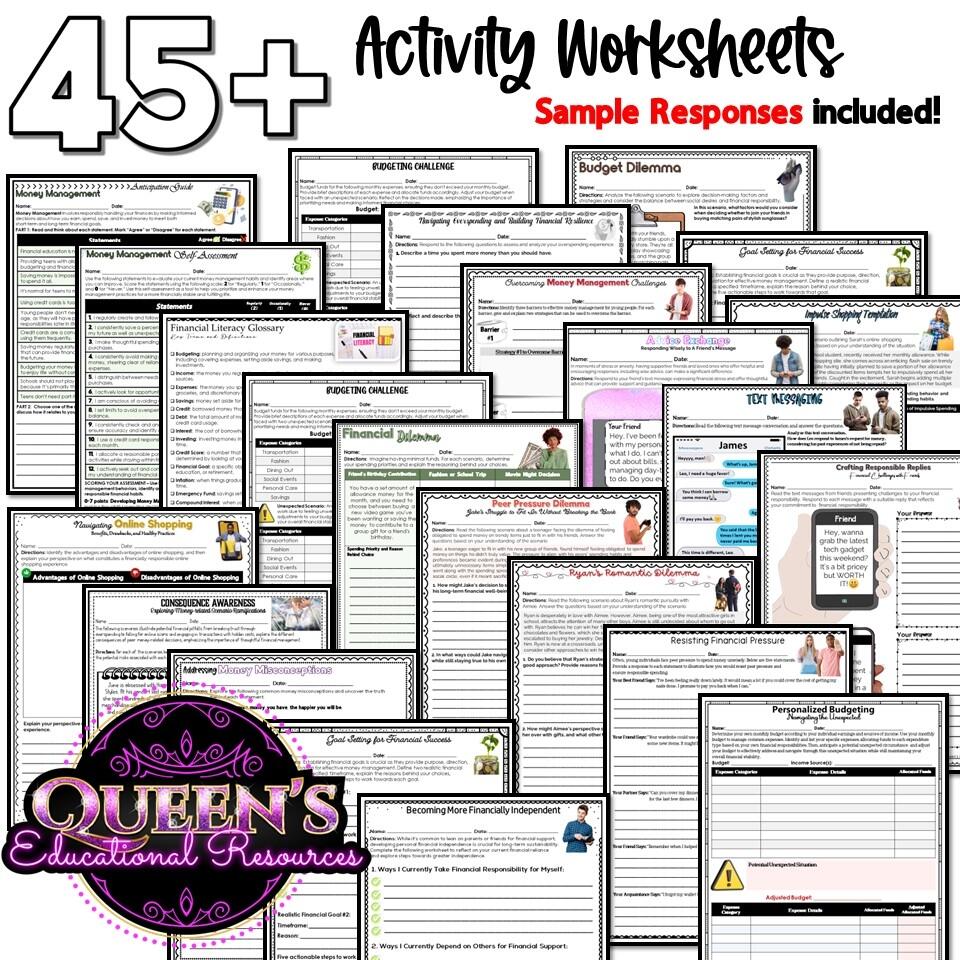 Financial Literacy Activities Money Management Worksheets Budgeting Classful Financial Literacy Activities Money Management Worksheets Budgeting Classful