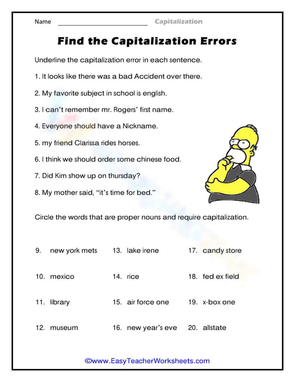 Find The Errors Worksheet Enhance Problem Solving Skills