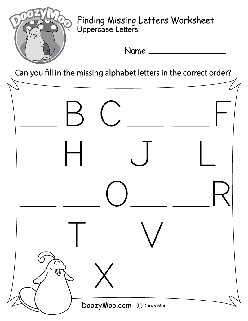 Finding Missing Letters Worksheet Free Printable Doozy Moo Finding Missing Letters Worksheet Free Printable Doozy Moo