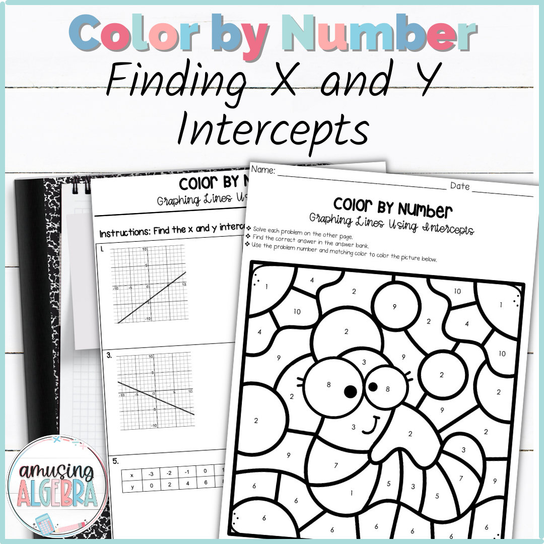 Finding X And Y Intercepts Of Lines Coloring Activity Made By Teachers Edia AI Platform For Student Outcomes