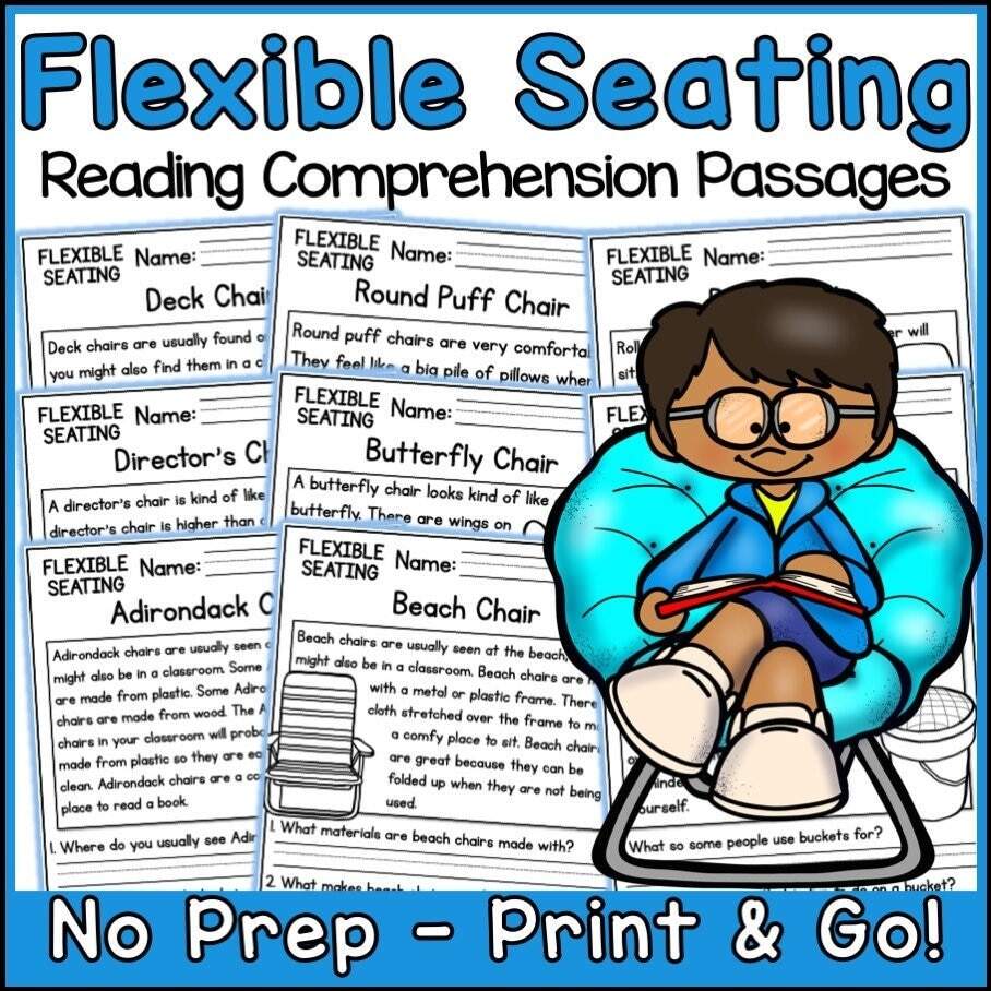 Flexible Seating Reading Comprehension Passages And Questions Back To School Science Printable Worksheets Etsy Flexible Seating Reading Comprehension Passages And Questions Back To School Science Printable Worksheets Etsy