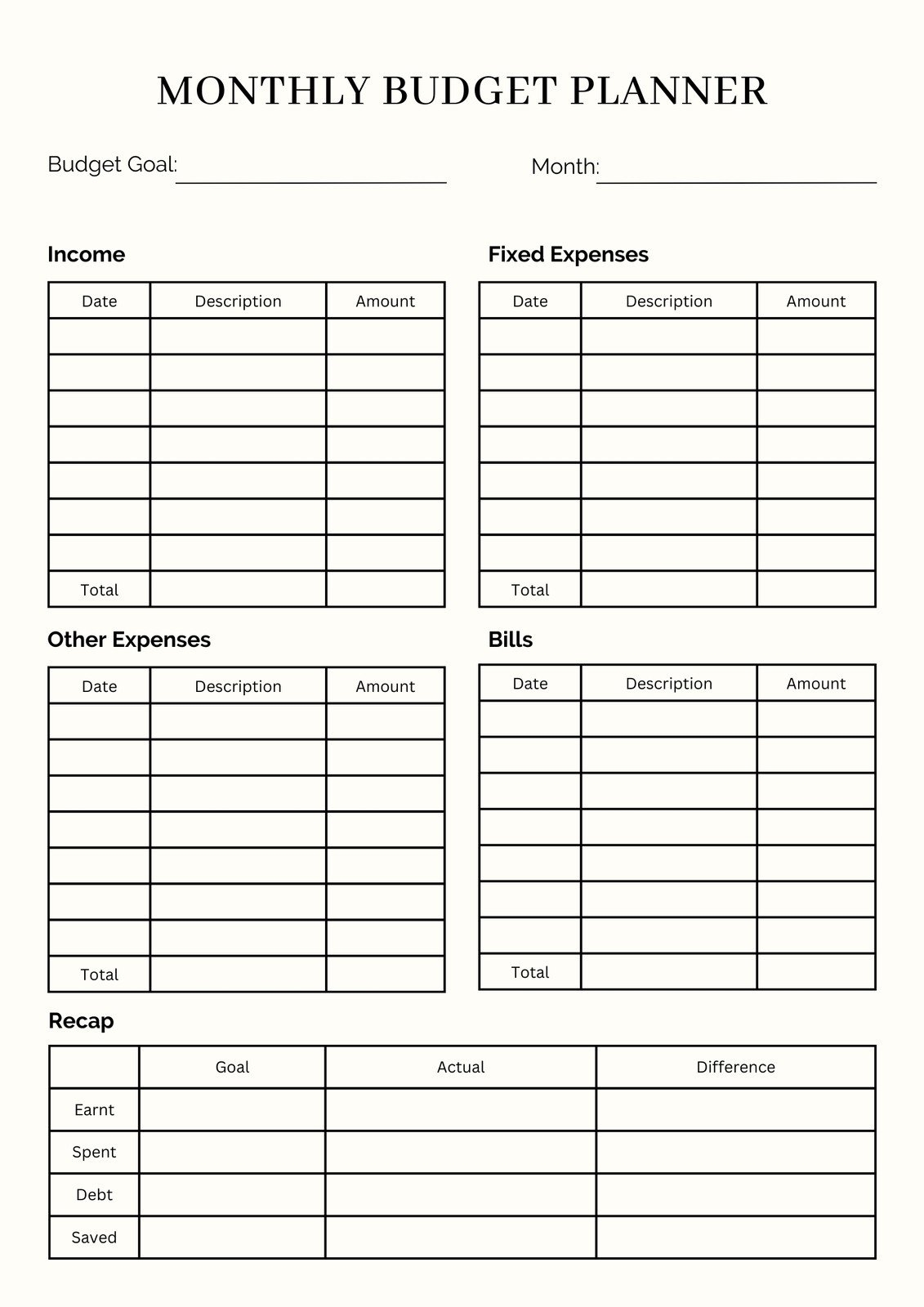 Free And Customizable Budget Templates Canva