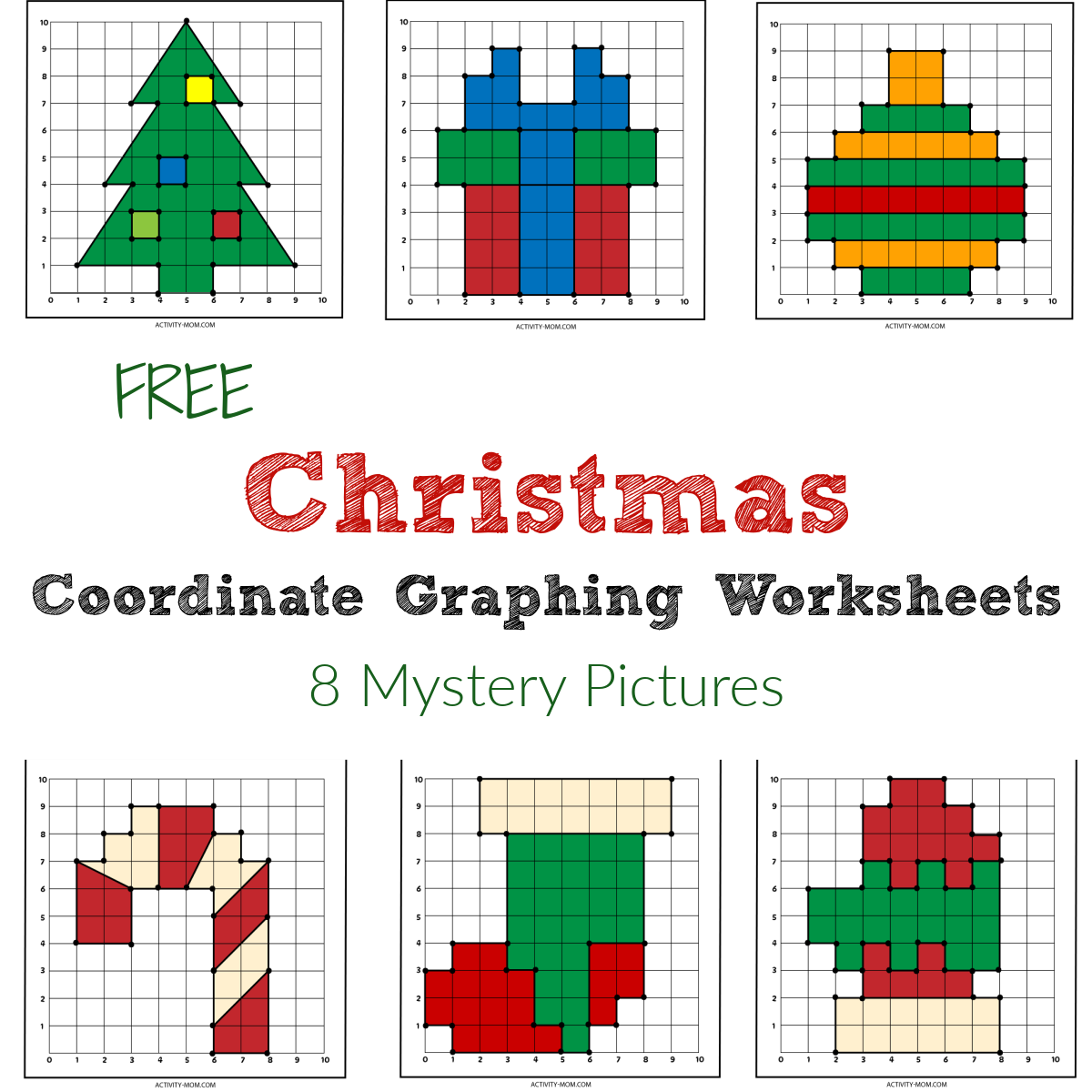 Coordinate Graphing Or Draw By Coordinates Math Worksheet With Christmas Tree Stock Vector Illustration Of Connect Hidden 160042230