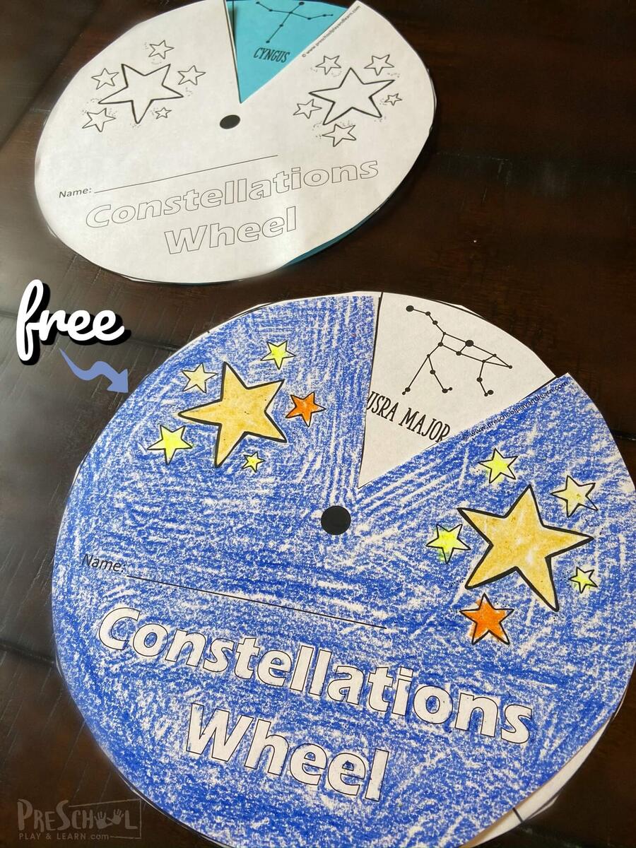 Free Constellations For Kids Printable Wheel Pdf