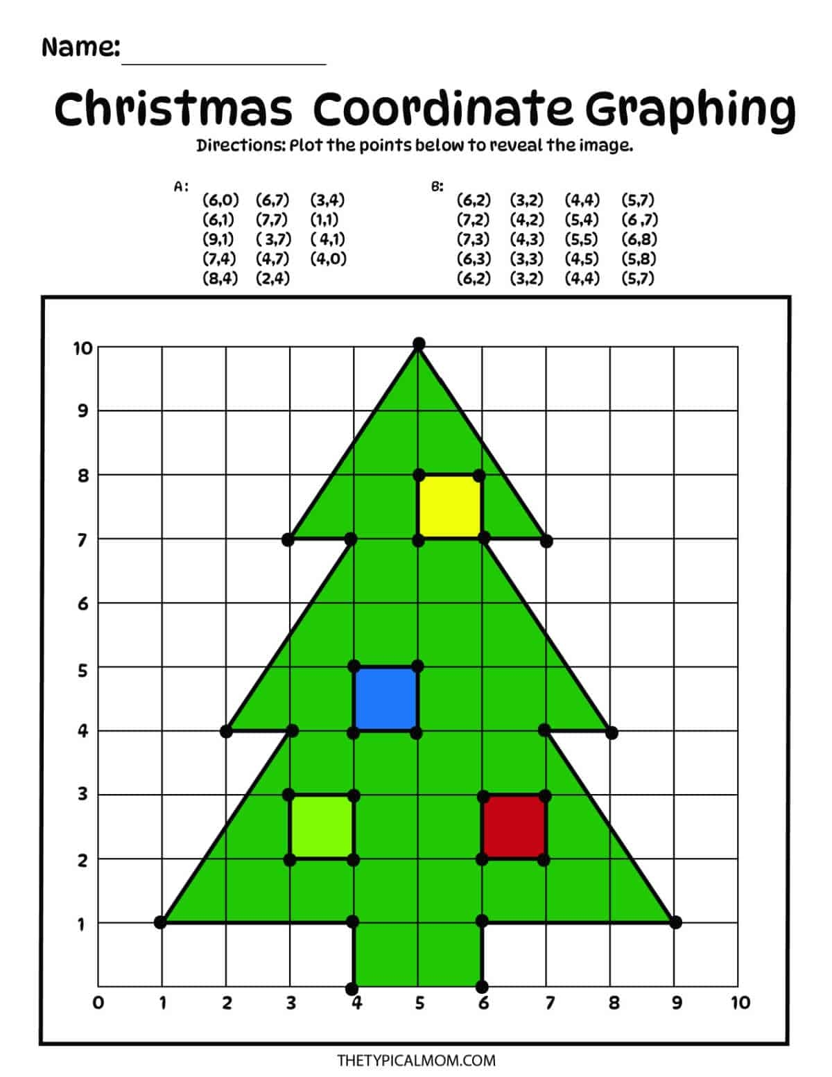 Free Coordinate Graphing Mystery Picture Worksheets PDF