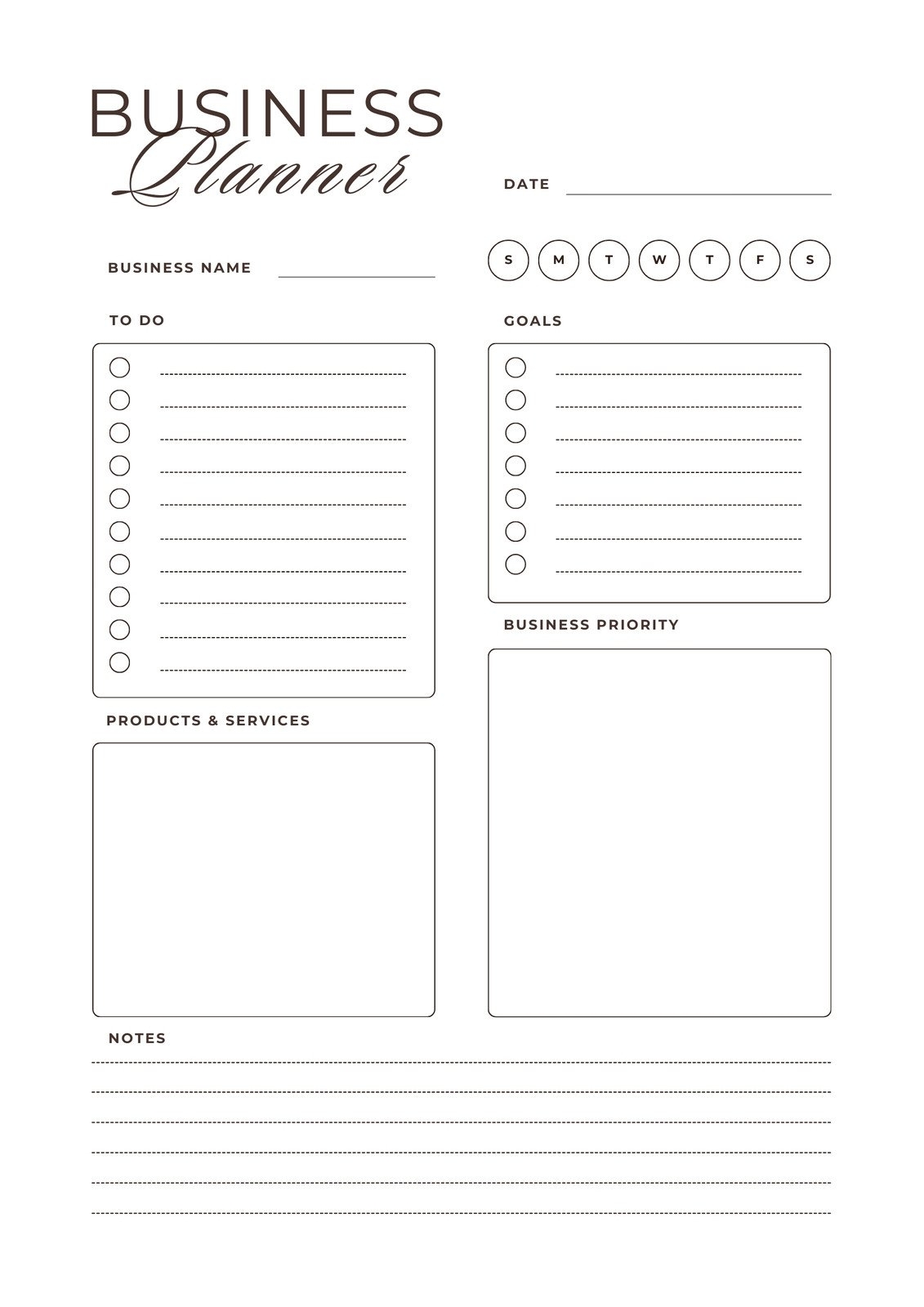 Free Custom Printable Business Planner Templates Canva Free Custom Printable Business Planner Templates Canva