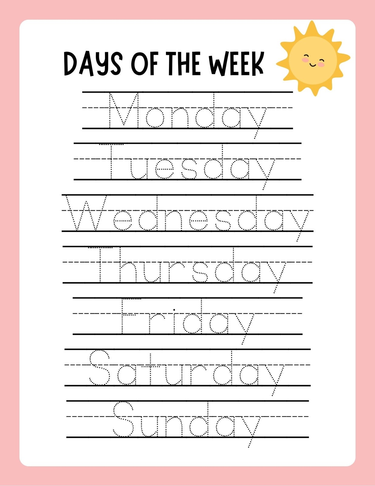 Writing Practice Worksheets Free 5 Pages