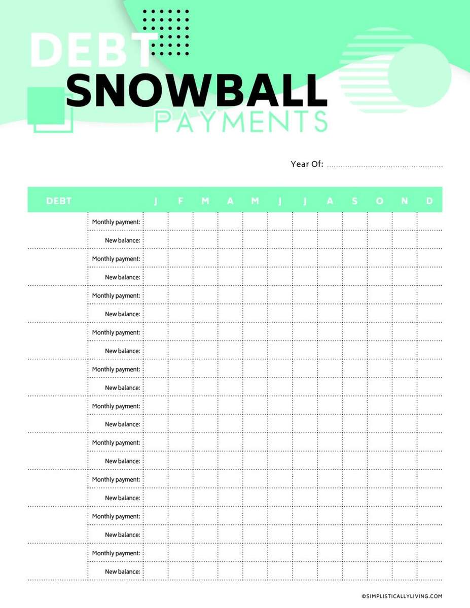 Free Debt Snowball Printable Worksheets Simplistically Living Printable Dave Ramsey Cash Budgeting Snowball Your Debt Worksheet Etsy Israel