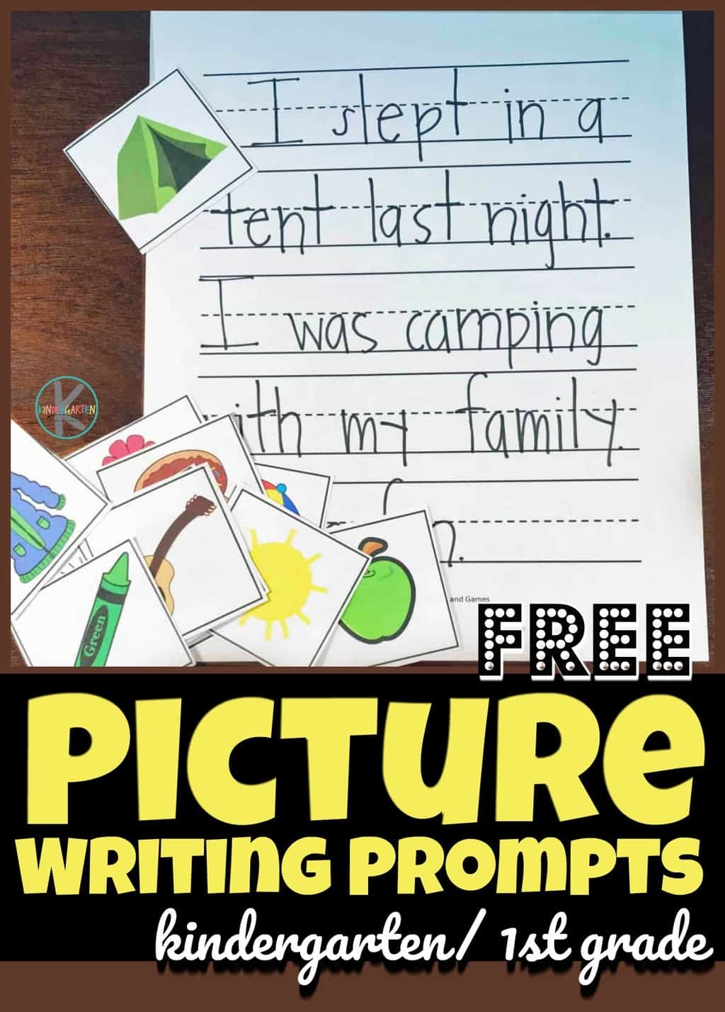 FREE Free Printable Kindergarten Picture Writing Prompts For Kids