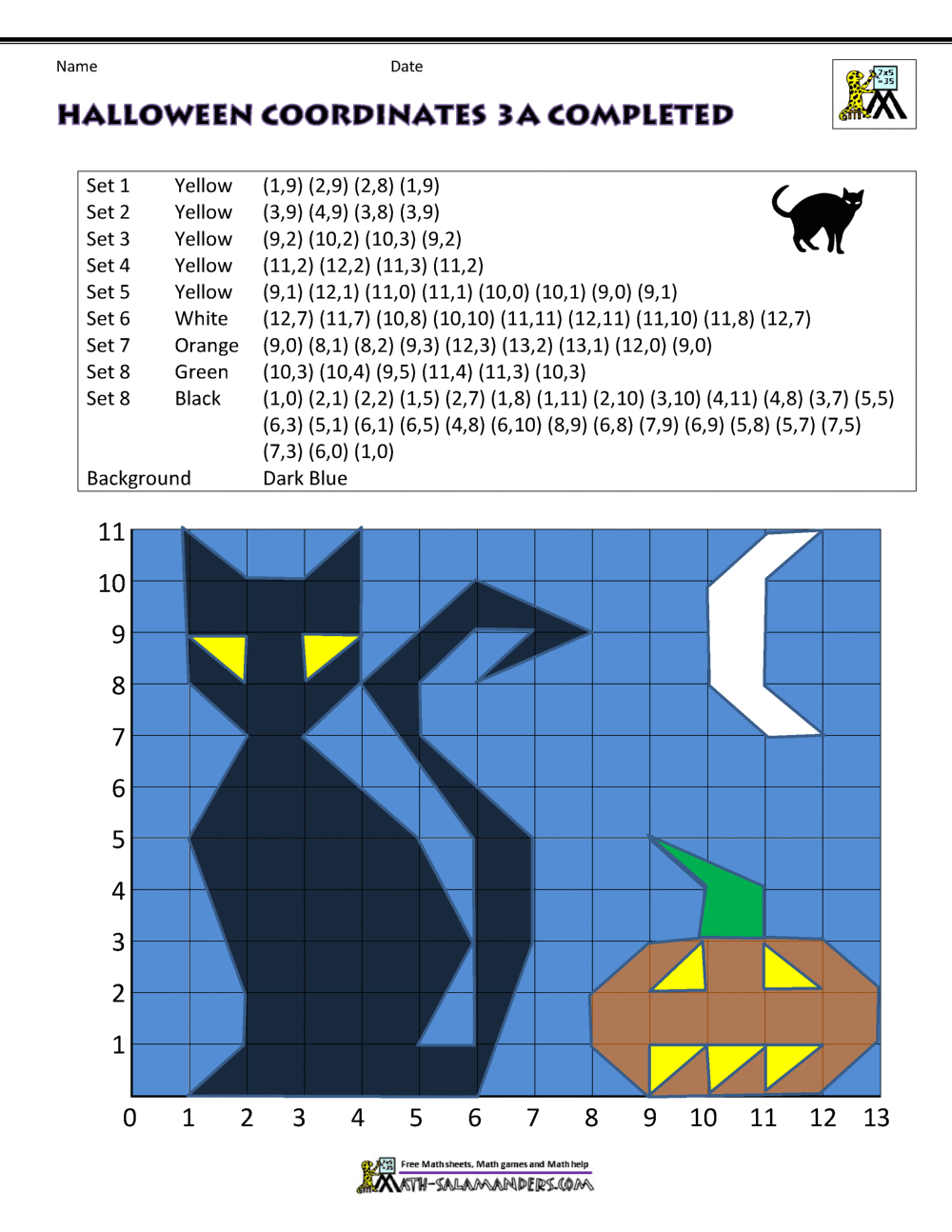 Free Halloween Math Worksheets