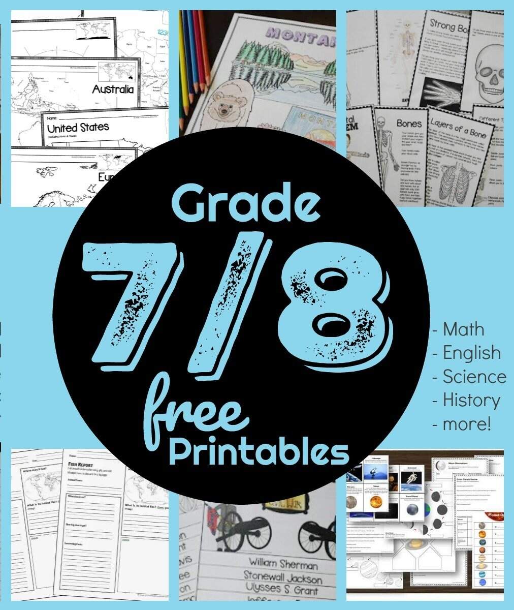 FREE Jr High And High School Worksheets 7th Grade Algebra Worksheets