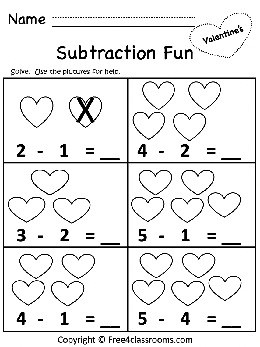 Free Kindergarten Subtraction Worksheet Free Kindergarten Subtraction Worksheet