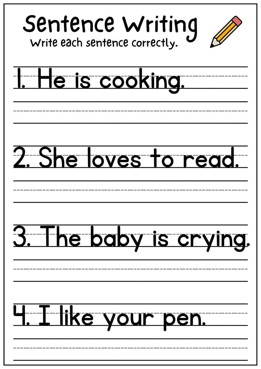 Free Kindergarten Writing Sentences Worksheets Active Little Kids Worksheets Library Free Kindergarten Writing Sentences Worksheets Active Little Kids Worksheets Library
