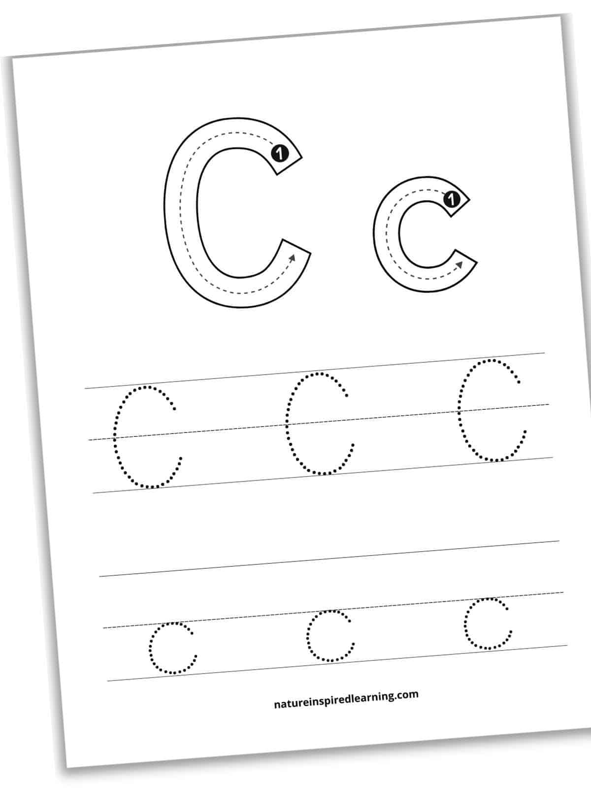 Free Letter C Tracing Worksheets Nature Inspired Learning Free Letter C Tracing Worksheets Nature Inspired Learning