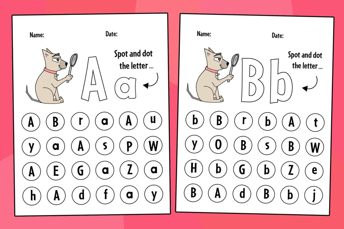 Dot The Letter Alphabet Worksheets