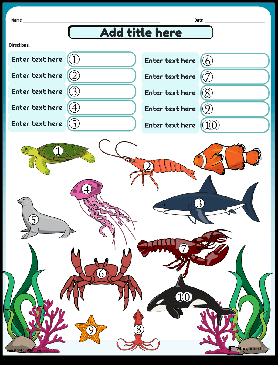 Free Ocean Worksheets Storyboard That Activities For Kids First Grade Ocean Themed Worksheets 100 Standards Aligned Printables Made By Teachers