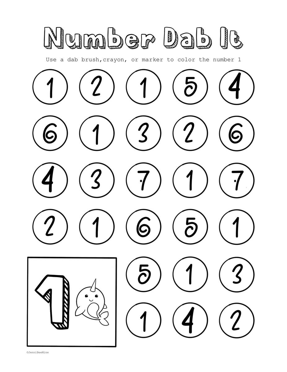 Free Preschool Printables Packet Number 1 Jennibeemine Free Printable Traceable Numbers Worksheet