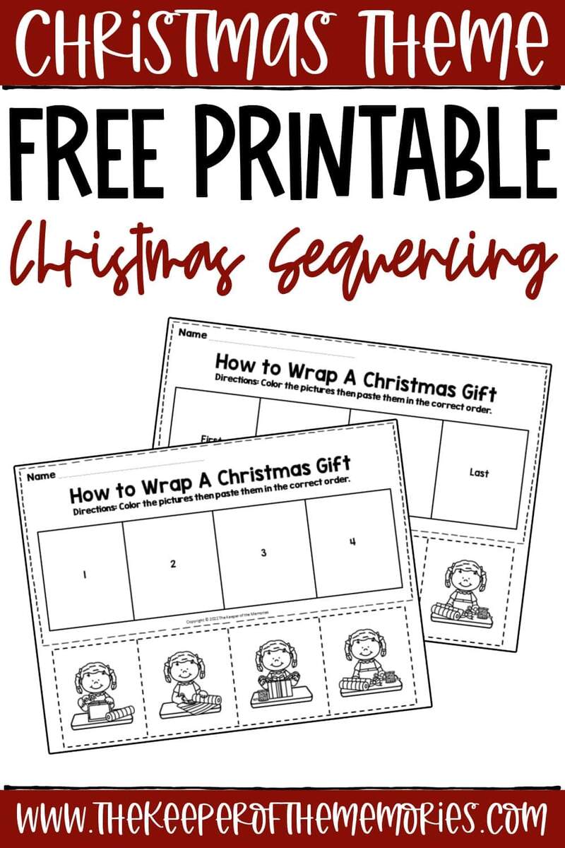 Free Printable Christmas Sequencing Events Worksheets The Keeper Of The Memories