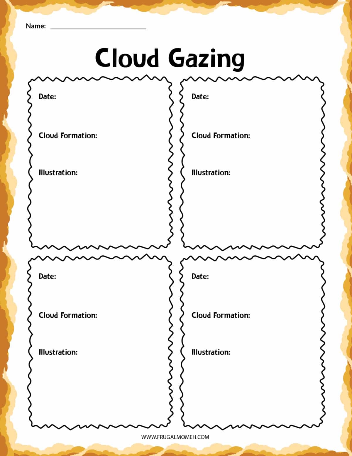 Free Printable Clouds Activity Sheets Frugal Mom Eh