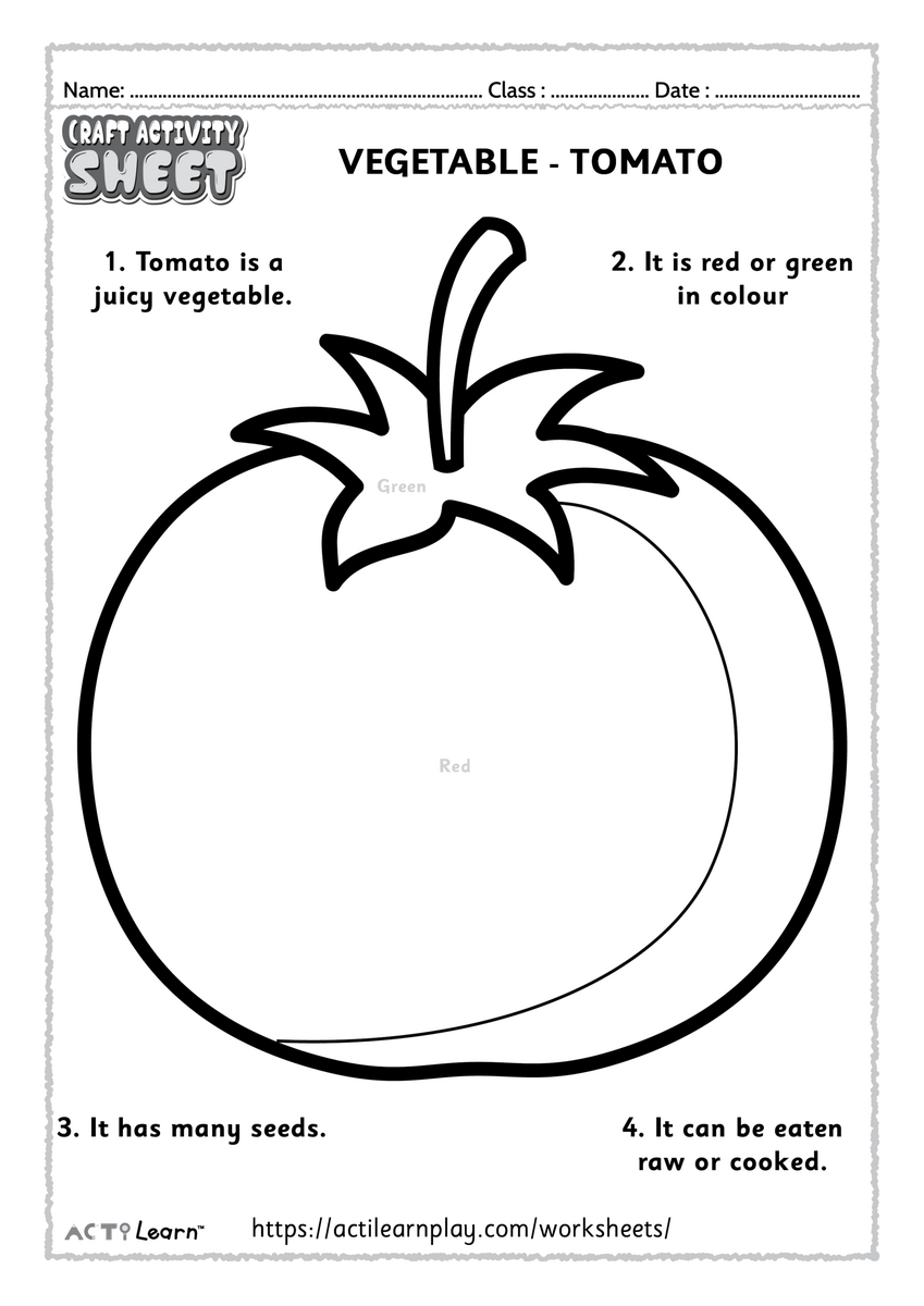 Free Printable Coloring Pages For Kids Tomato Free Printable Coloring Pages For Kids Tomato