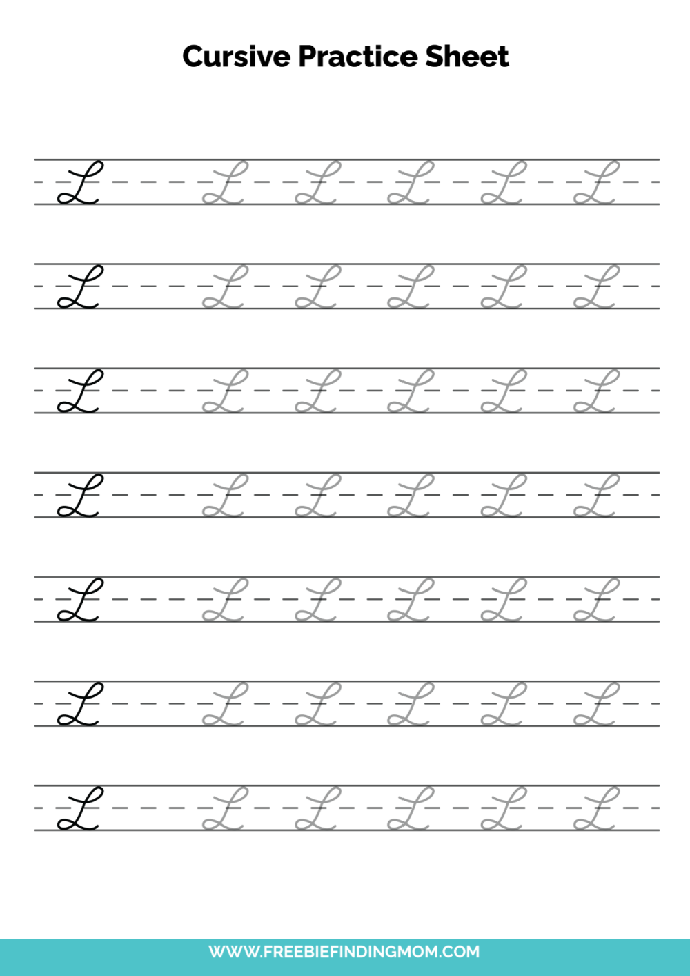 Free Printable Cursive Alphabet Practice Sheets Capital L Free Printable Cursive Alphabet Practice Sheets Capital L