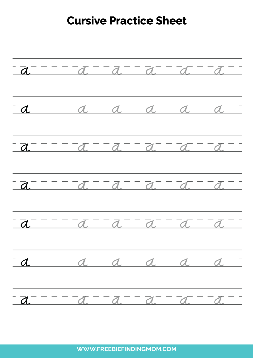 Cursive Alphabet Worksheets For Kids Teach Beside Me